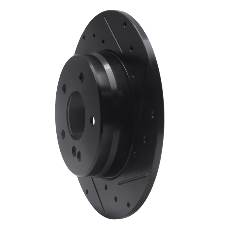 Mercedes-Benz CLK350 Brake Rotor (1) - Rear Right - R1 Concepts - Drilled & Slotted - Black - `94-`11